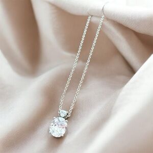 NVC "Nataliya V Collister" Oval Gem Pendant on Silver Chain